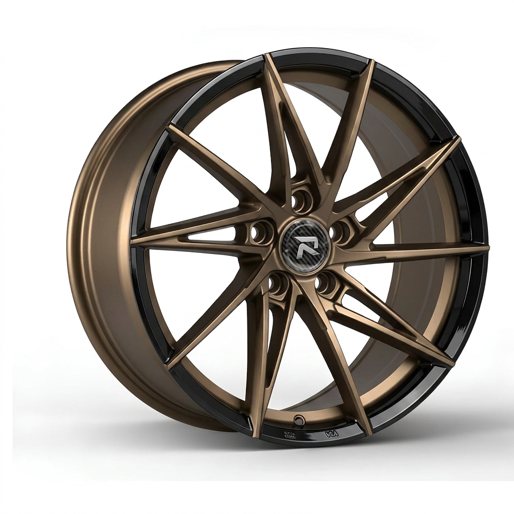 RZR CLXXXI forged wheel — Satin Bronze / Gloss Black Lip