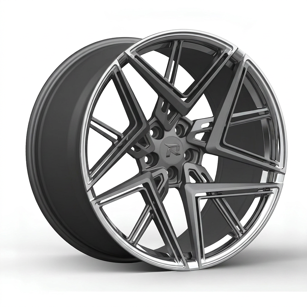RZR CXXXII forged wheel — Frozen Grey Matte / Polished Lip