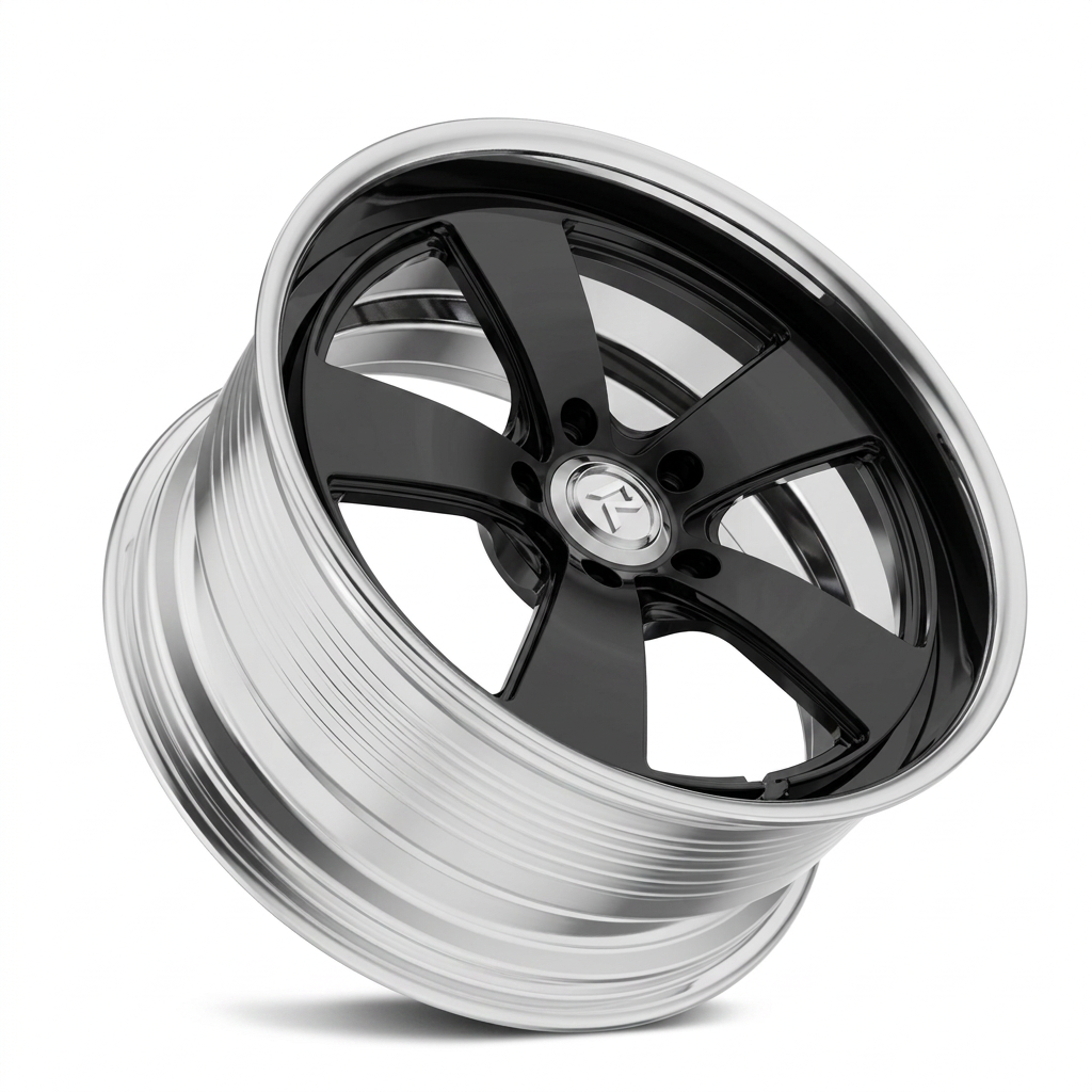 RZR LXVII forged wheel — Gloss Black / Polished Lip
