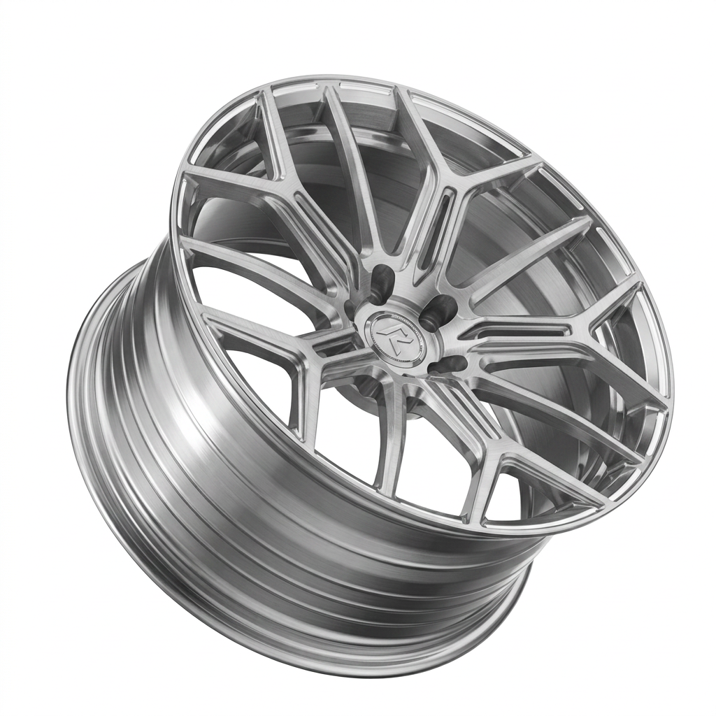 RZR LXXXVI forged wheel — Brushed Silver / Polished Lip