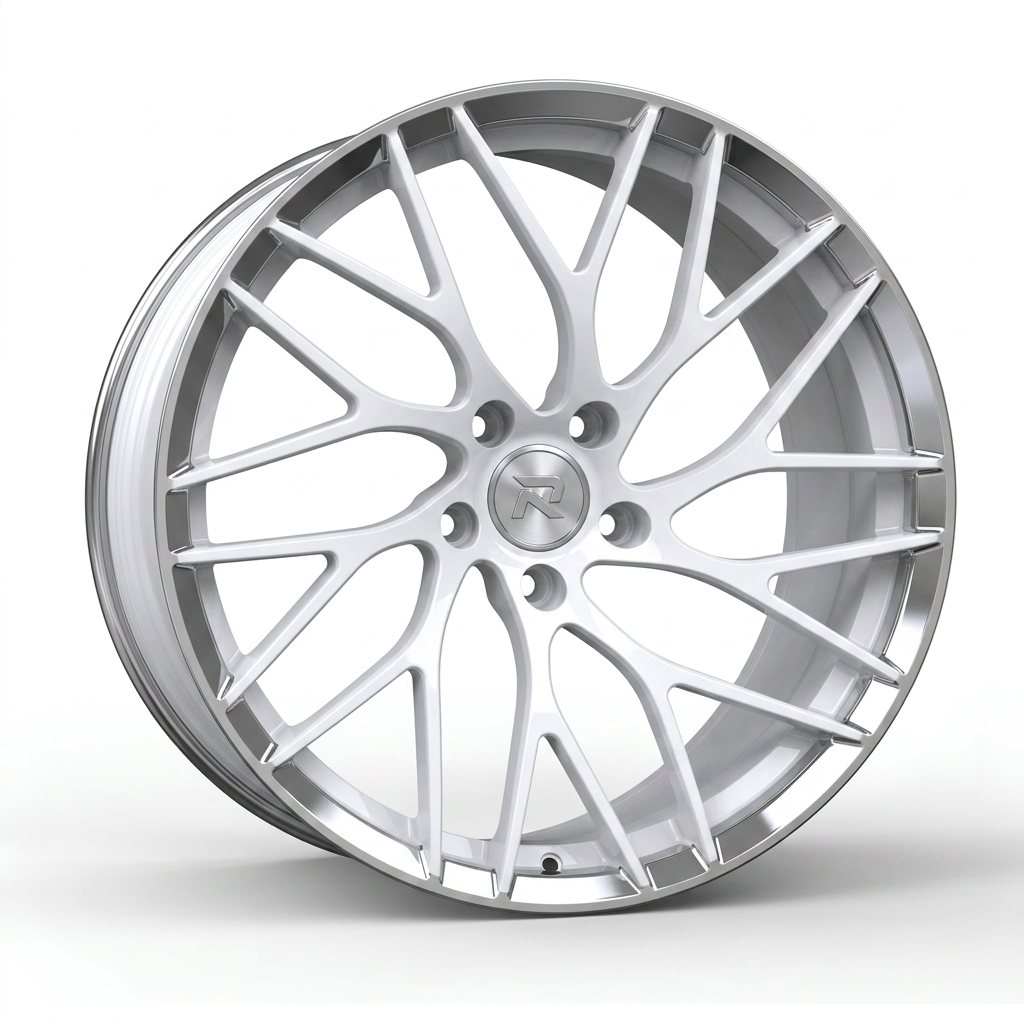 RZR CXIV forged wheel — Gloss White / Polished Lip