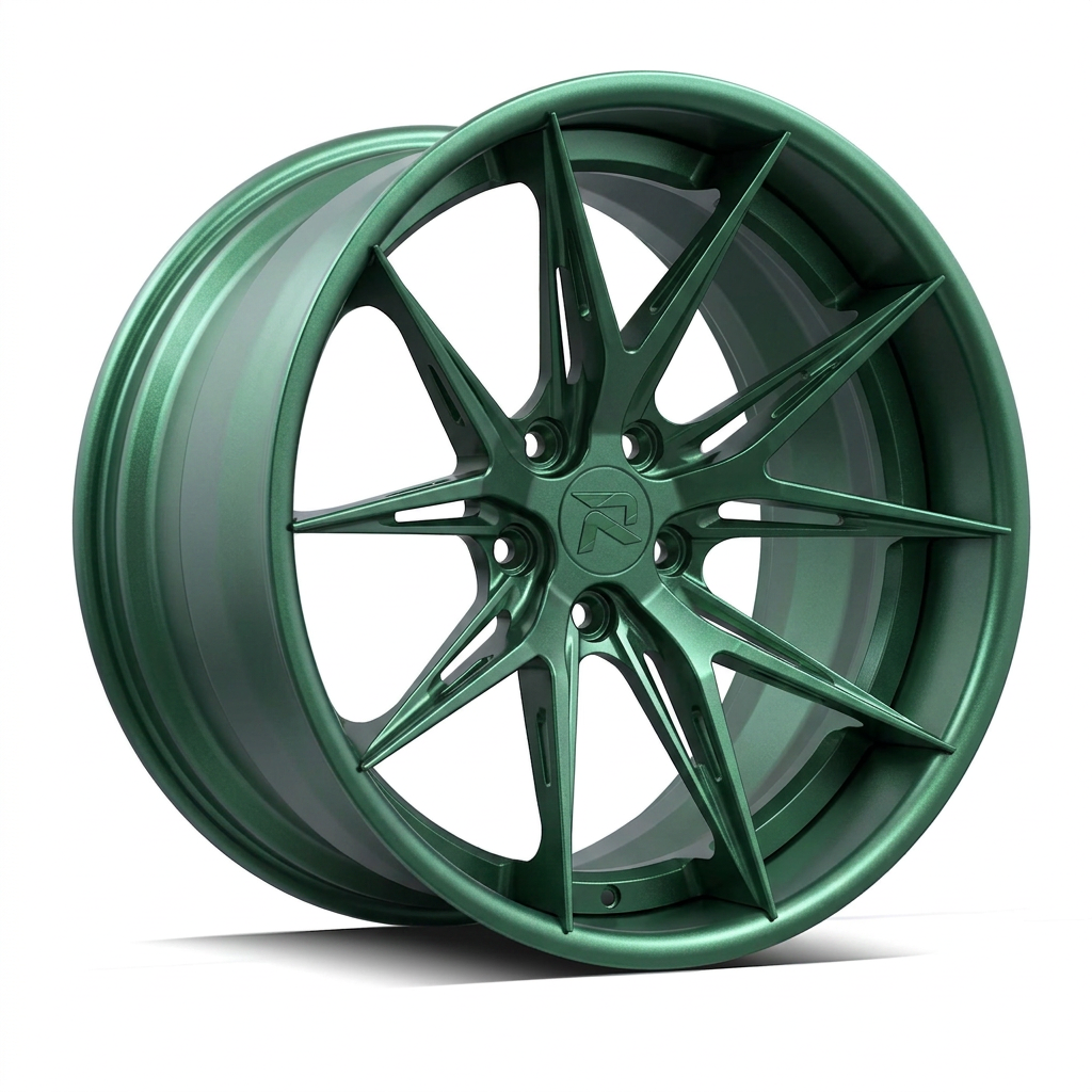 RZR XCII forged wheel — Satin Emerald Metallic