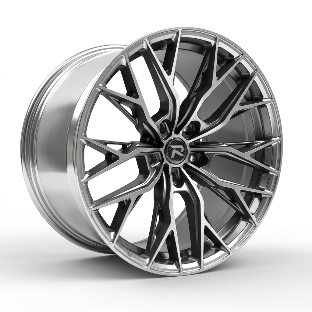 RZR CLV forged wheel — Graphite Machined / Polished Lip