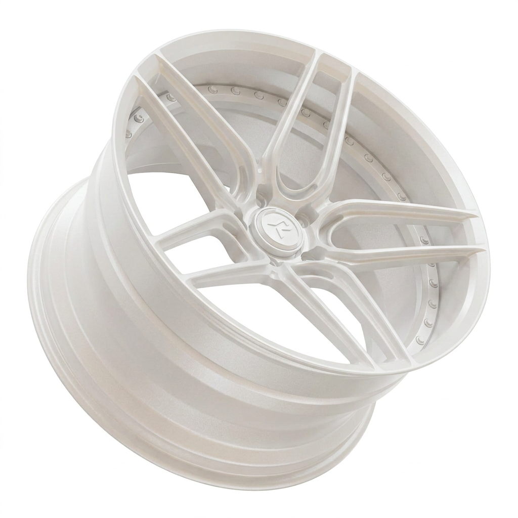 RZR IV forged wheel — Satin White Pearl
