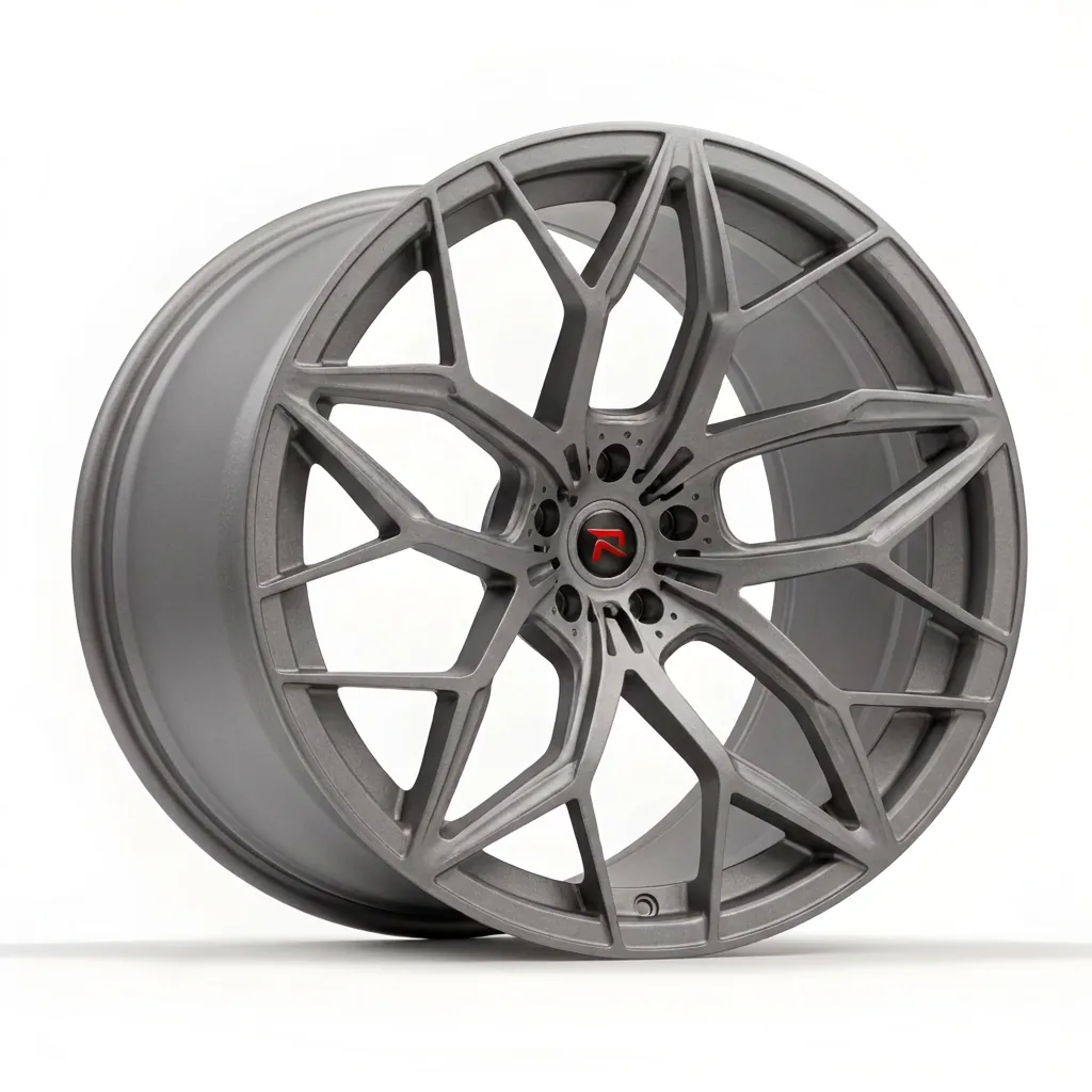 RZR XI forged wheel — Satin Titanium