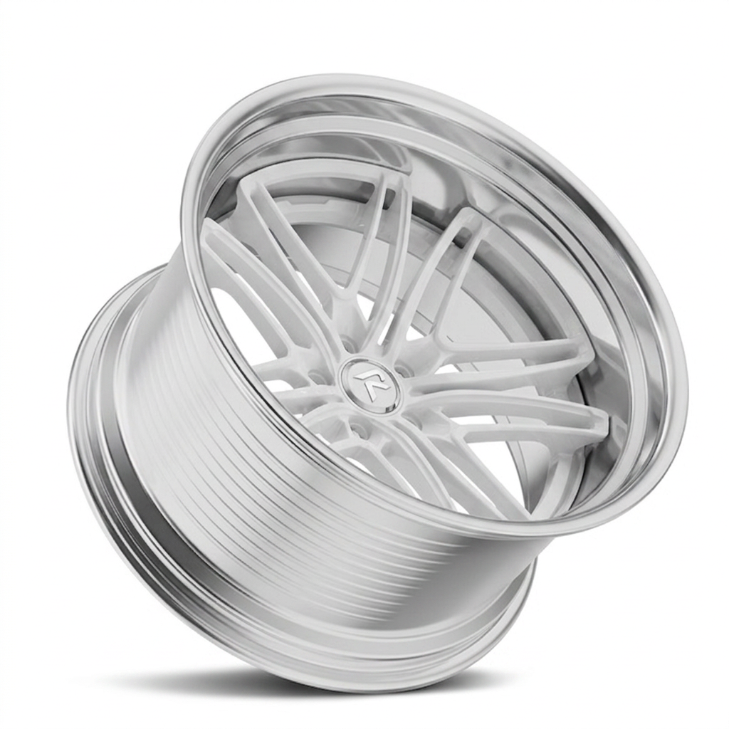 RZR LXVIII forged wheel — Gloss White / Polished Lip