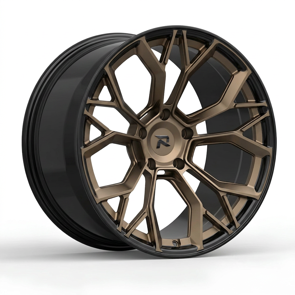 RZR CLIII forged wheel — Satin Bronze / Gloss Black Lip