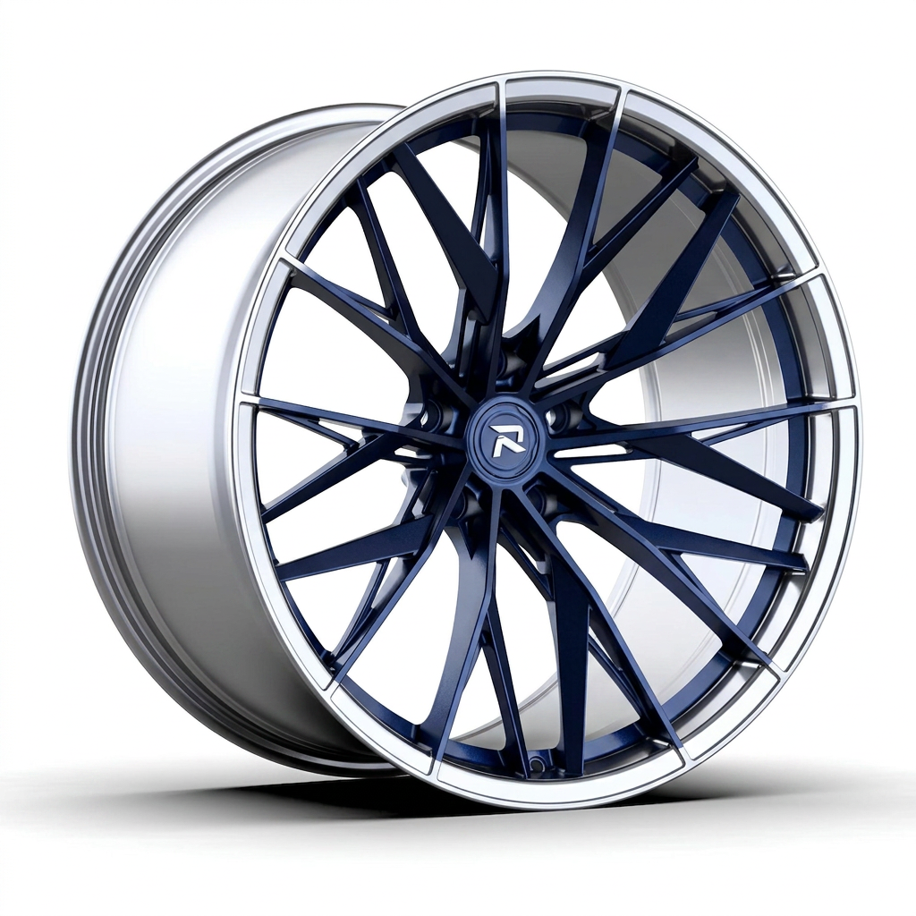 RZR CXXXVI forged wheel — Midnight Blue Pearl / Polished Lip