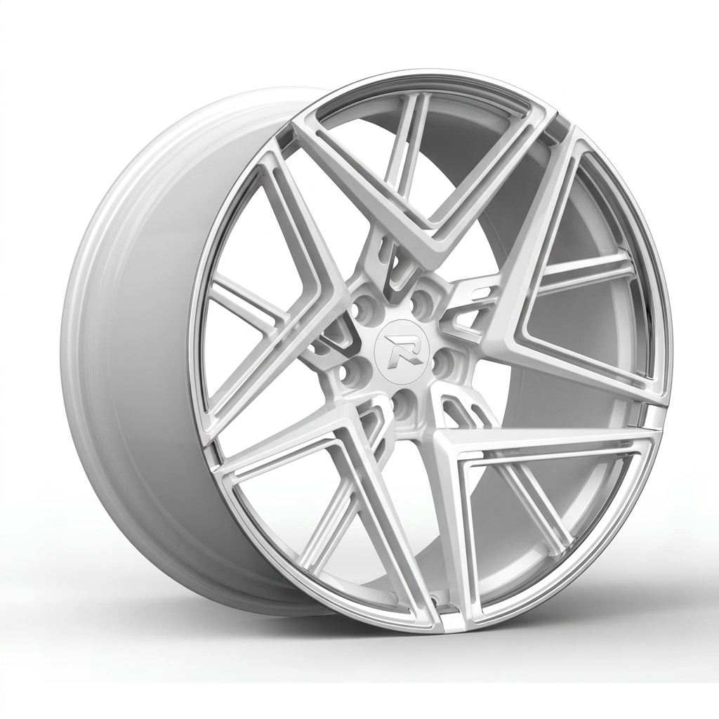 RZR CXXXII forged wheel — Gloss White / Polished Lip