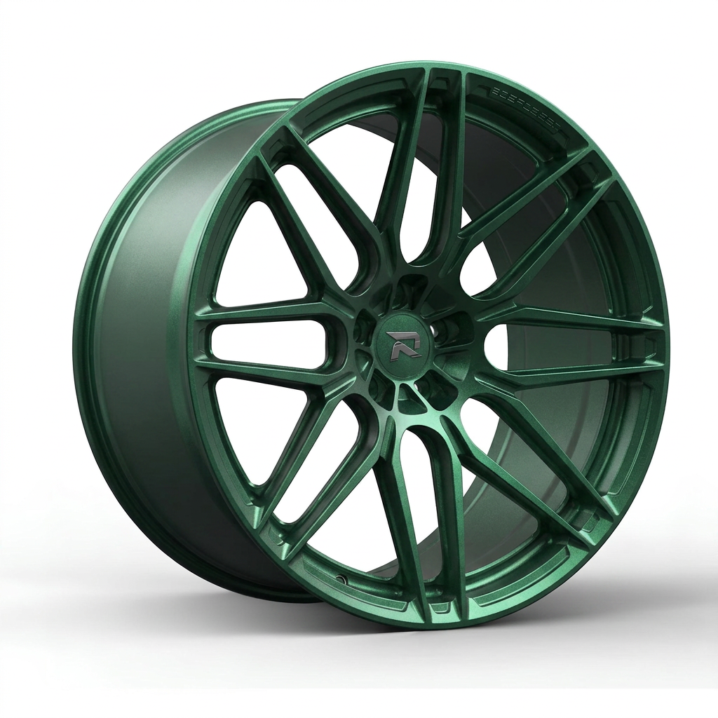 RZR CXVIII forged wheel — Satin Emerald Metallic