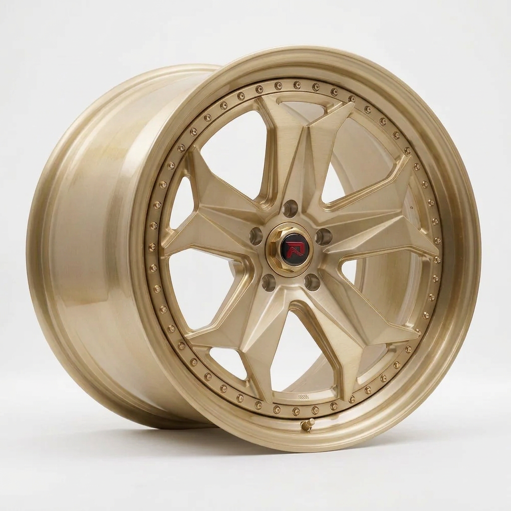 RZR XXXIV forged wheel — Brushed Champagne Gold