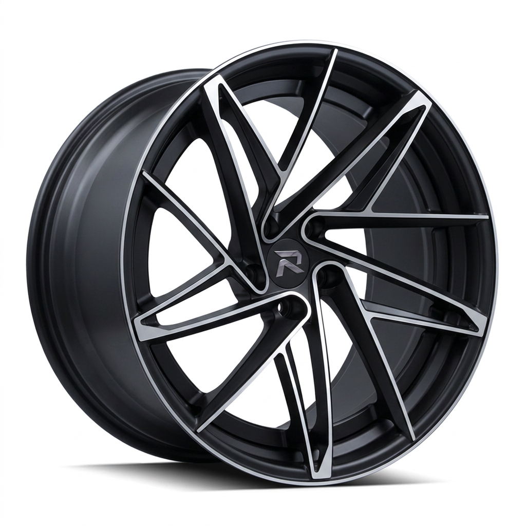 RZR CII forged wheel — Matte Black / Milled Edges