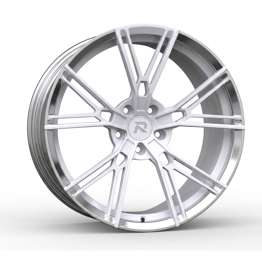 RZR CXC forged wheel — Gloss White / Polished Lip