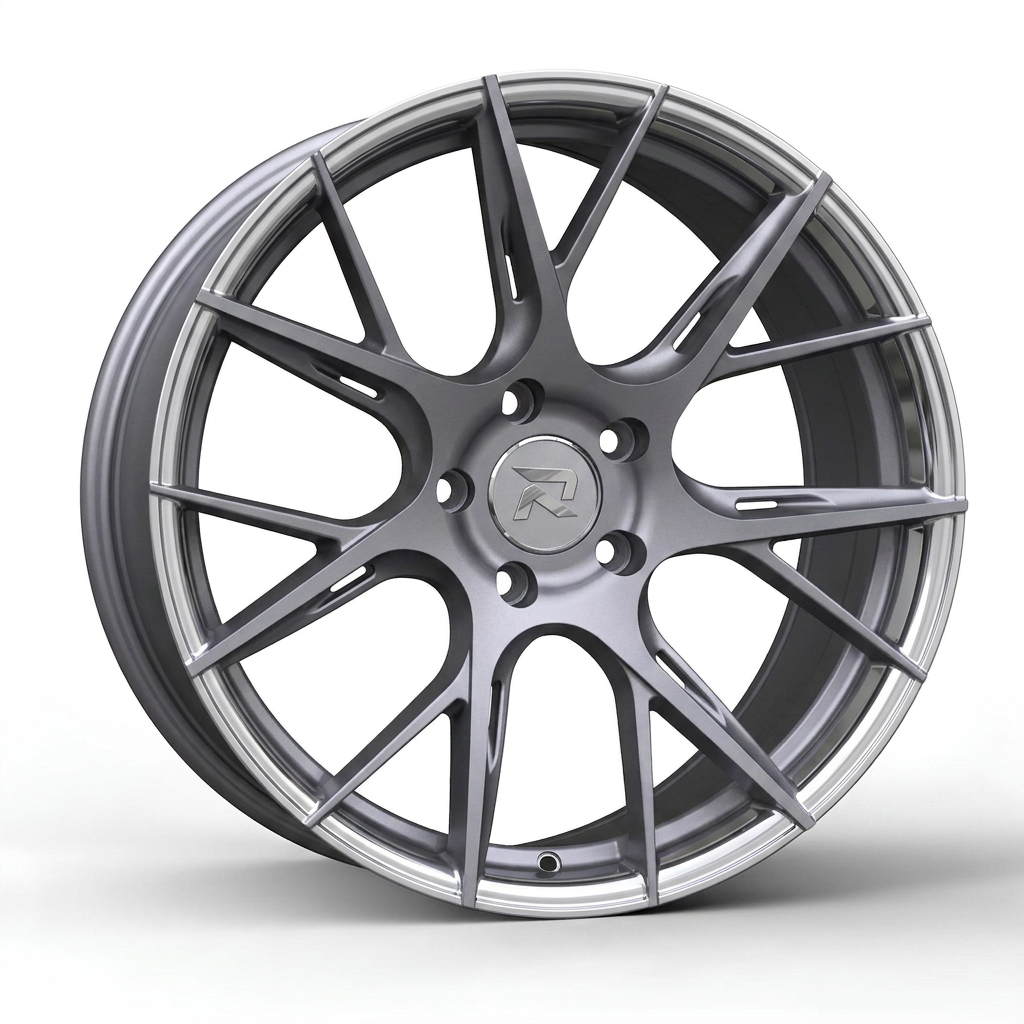 RZR CLXXVII forged wheel — Frozen Grey Matte / Polished Lip