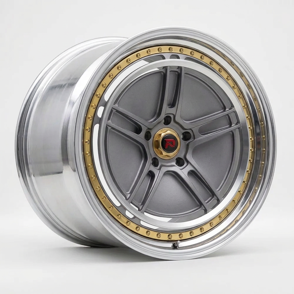 RZR XL forged wheel — Frozen Grey Matte / Polished Lip