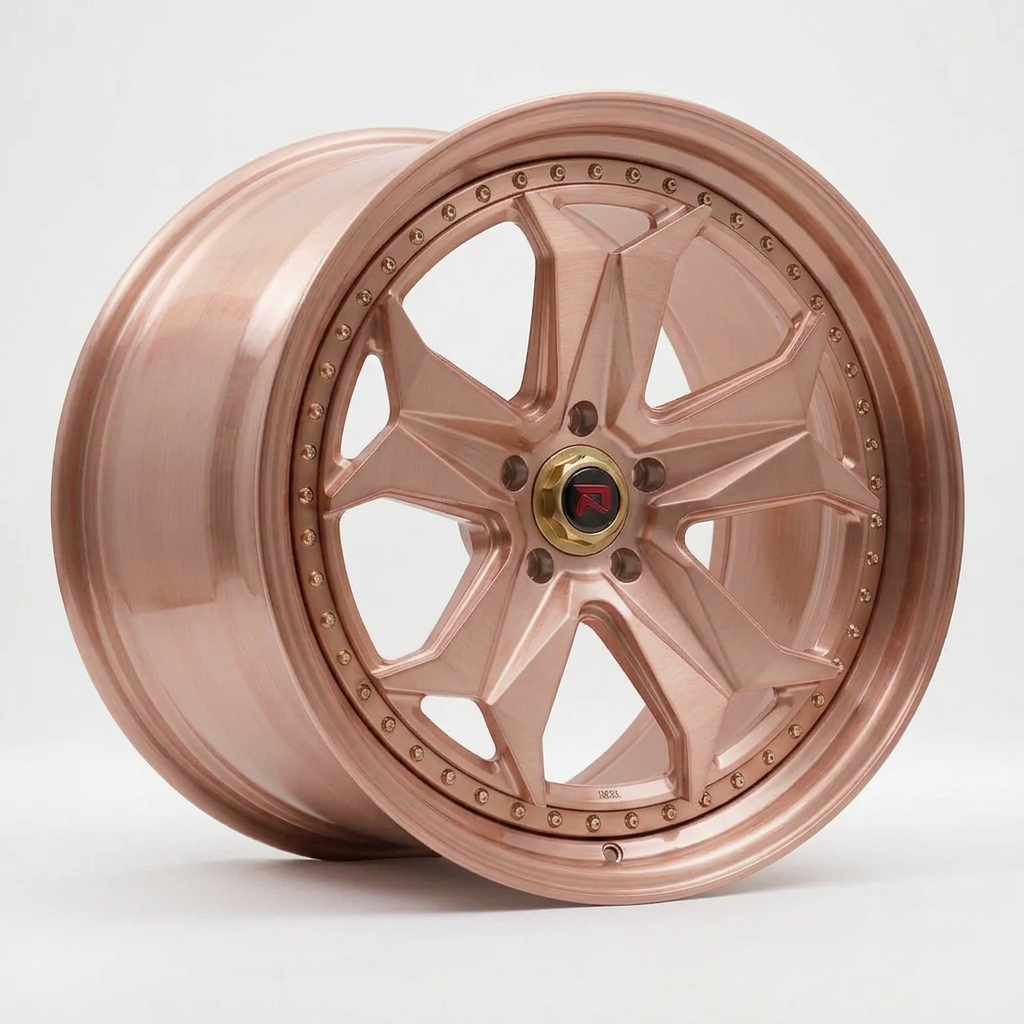 RZR XXXIV forged wheel — Brushed Rose Gold