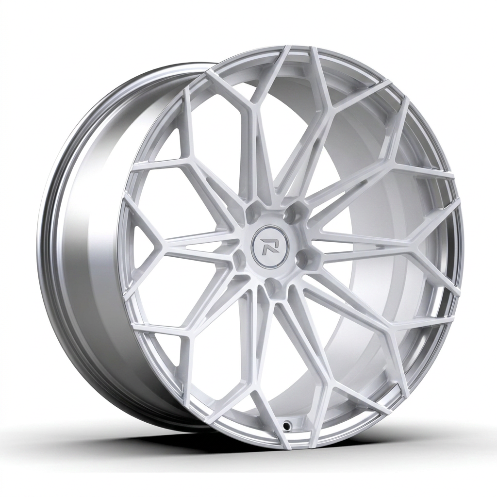 RZR CXXV forged wheel — Gloss White / Polished Lip