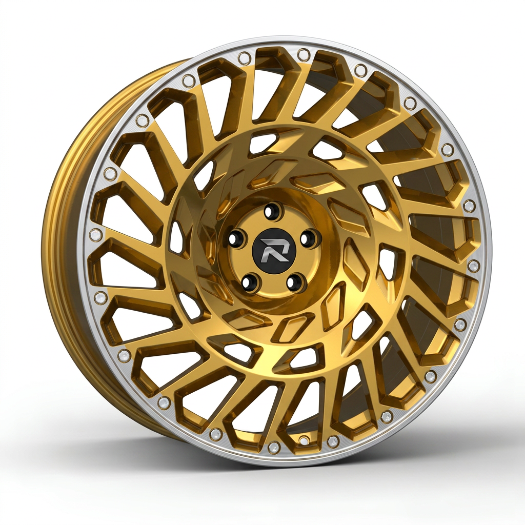 RZR CLXXIX forged wheel — Gloss Gold / Machined Lip