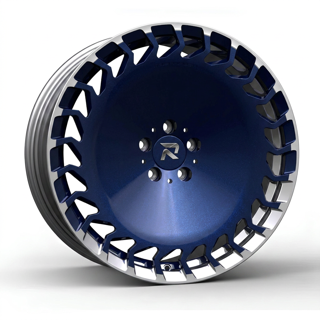 RZR CCIII forged wheel — Midnight Blue Pearl / Polished Lip
