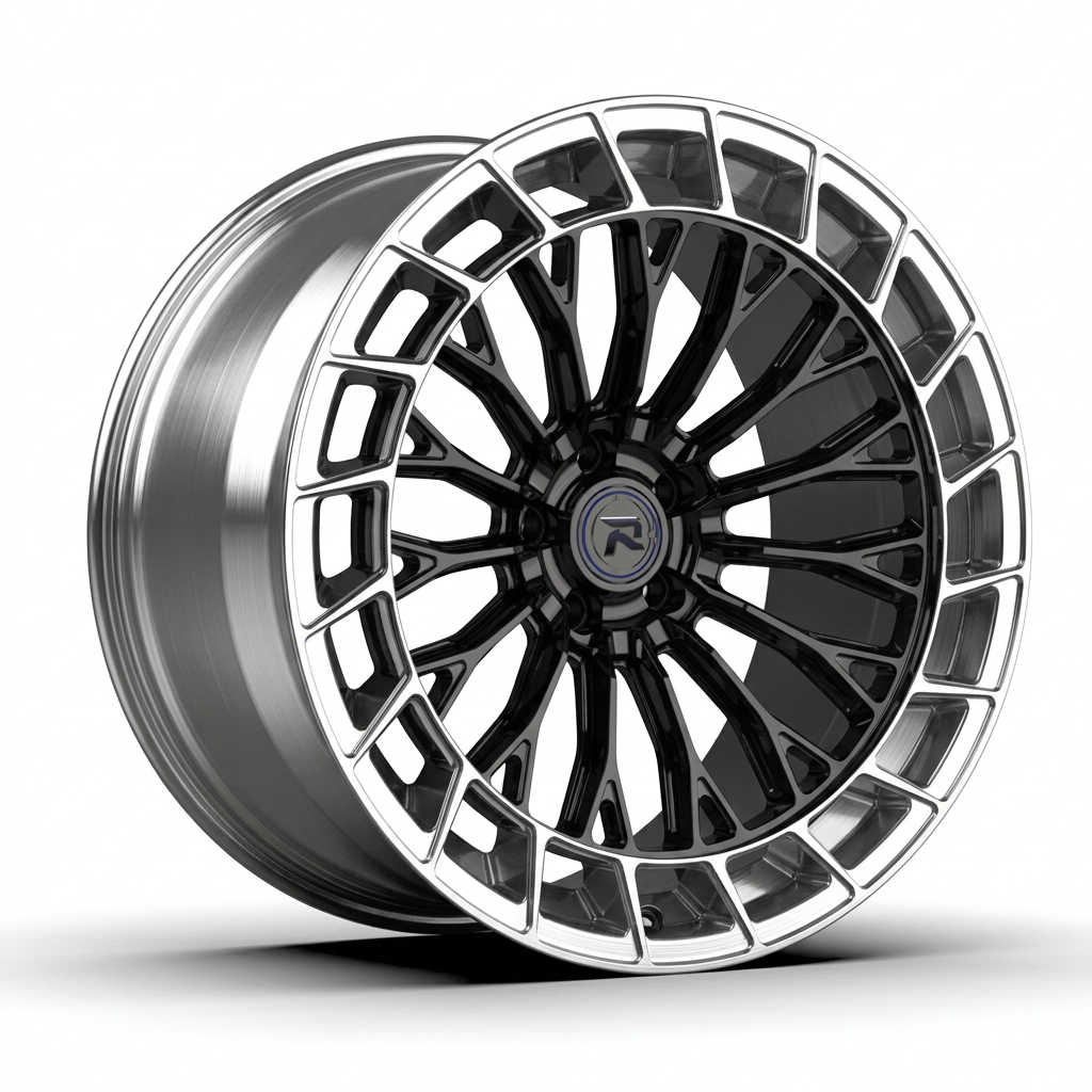 RZR CXIX forged wheel — Gloss Black / Polished Lip