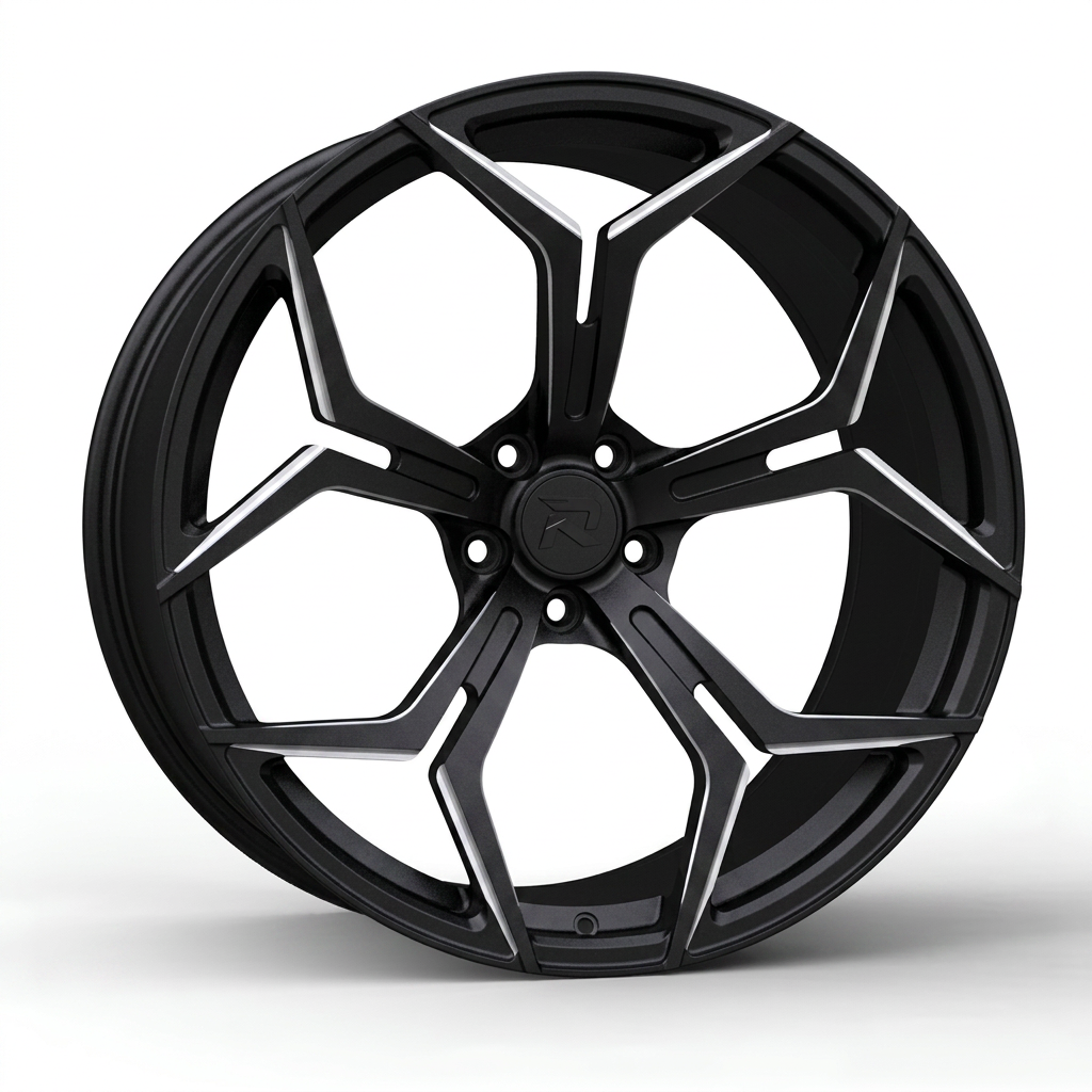 RZR CLXXV forged wheel — Matte Black / Milled Edges