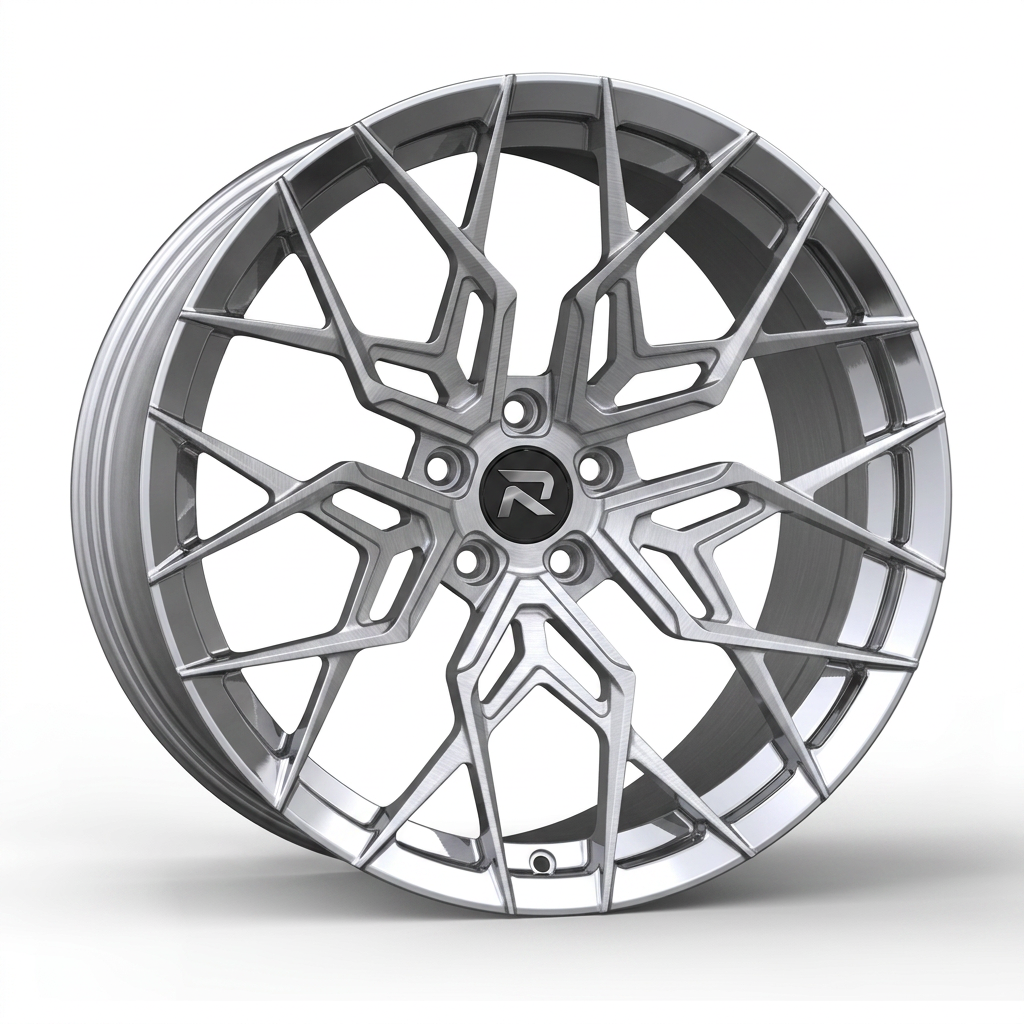 RZR CLXXI forged wheel — Brushed Silver / Polished Lip