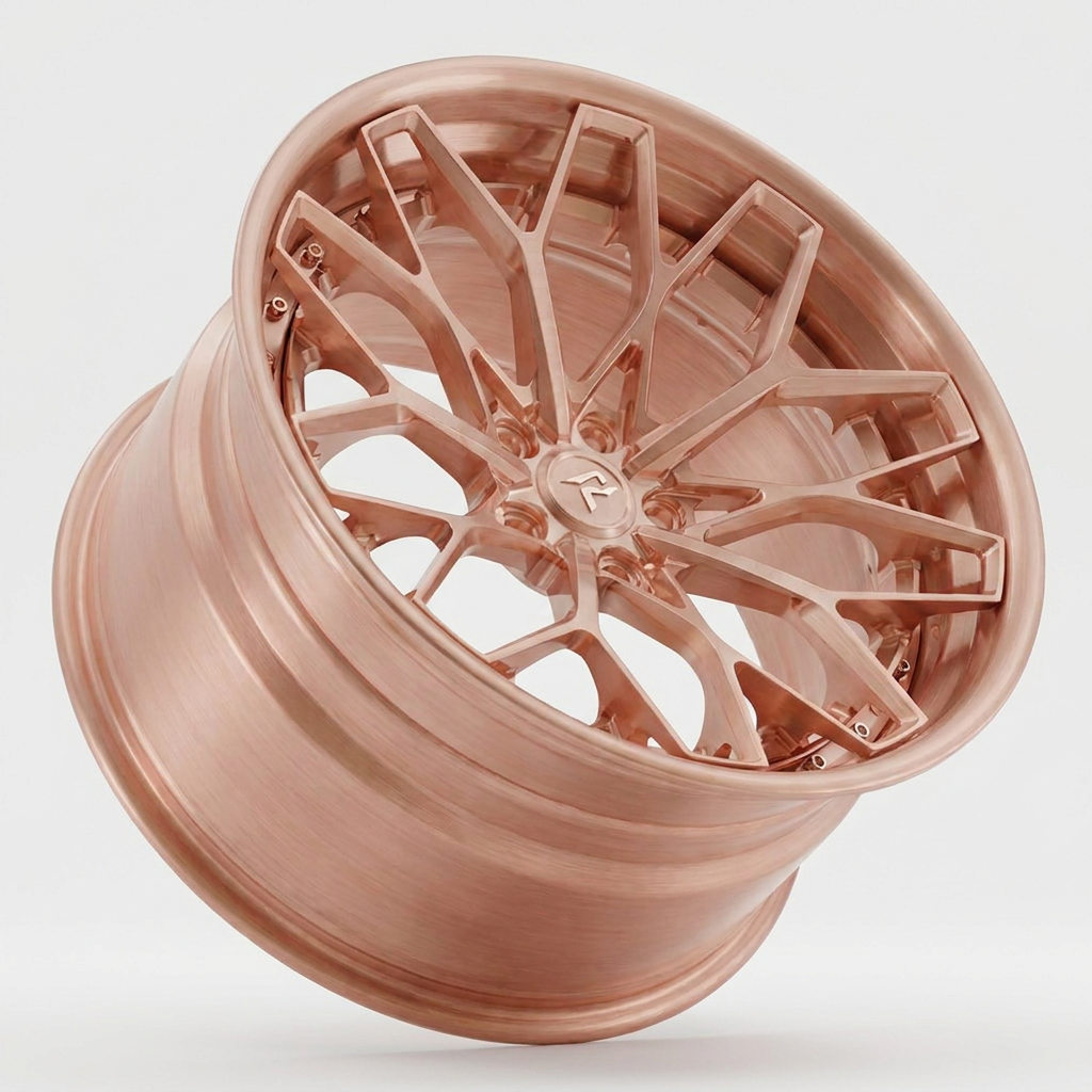 RZR VIII forged wheel — Brushed Rose Gold