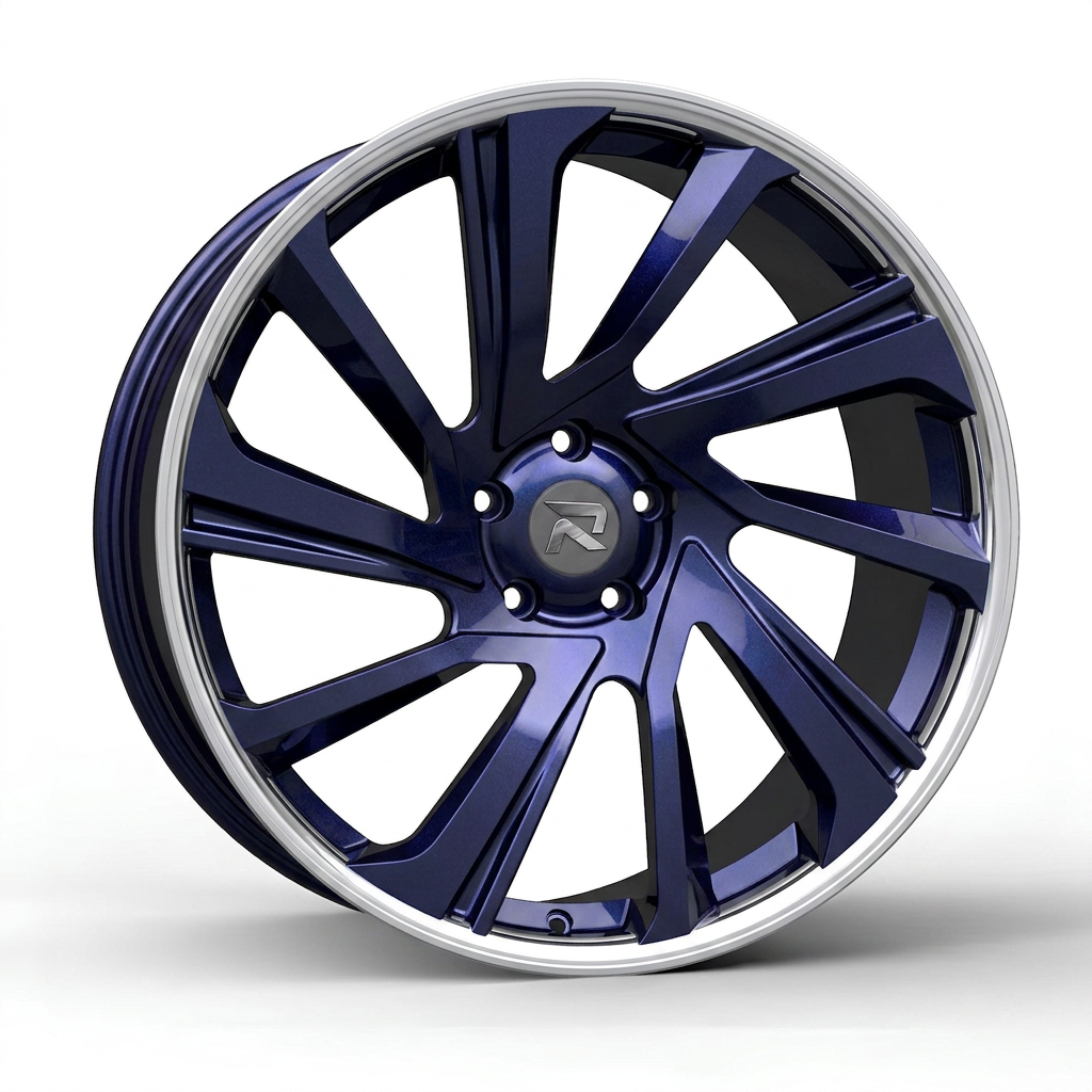 RZR CLIX forged wheel — Midnight Blue Pearl / Polished Lip