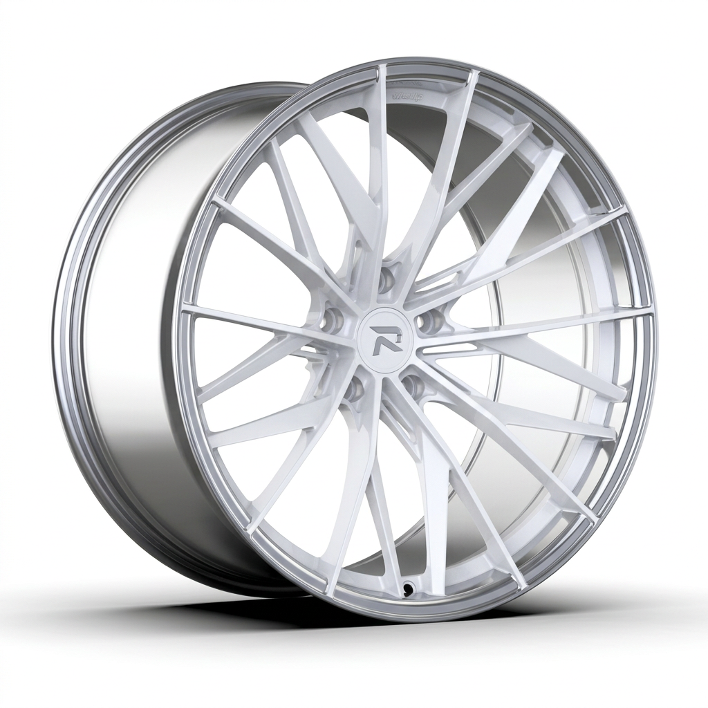 RZR CXXXVIII forged wheel — Gloss White / Polished Lip