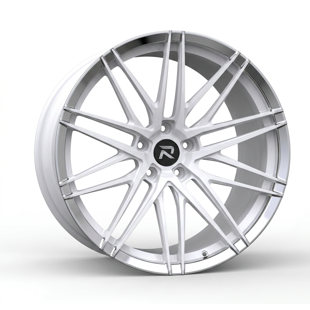 RZR CXCI forged wheel — Gloss White / Polished Lip