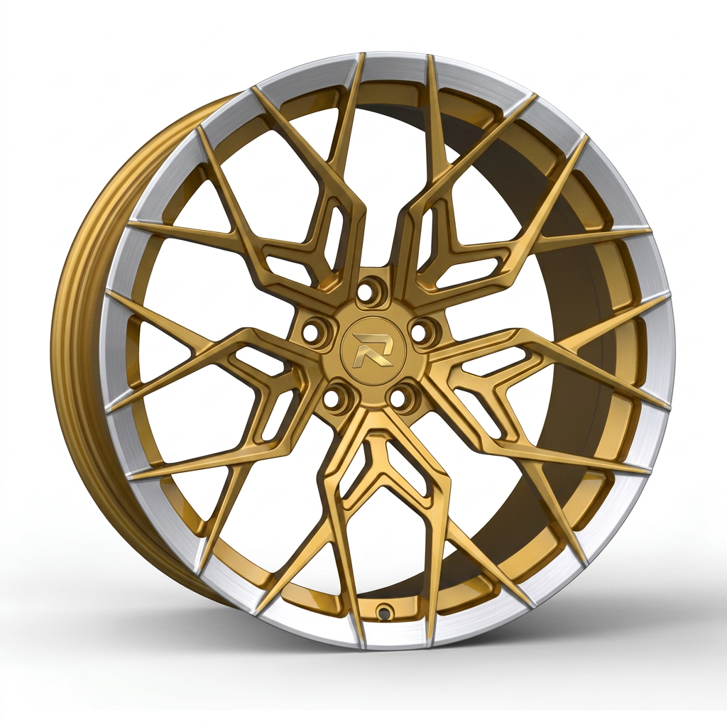 RZR CLXXI forged wheel — Gloss Gold / Machined Lip