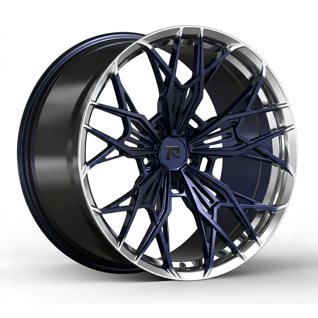 RZR CLXXXVI forged wheel — Midnight Blue Pearl / Polished Lip