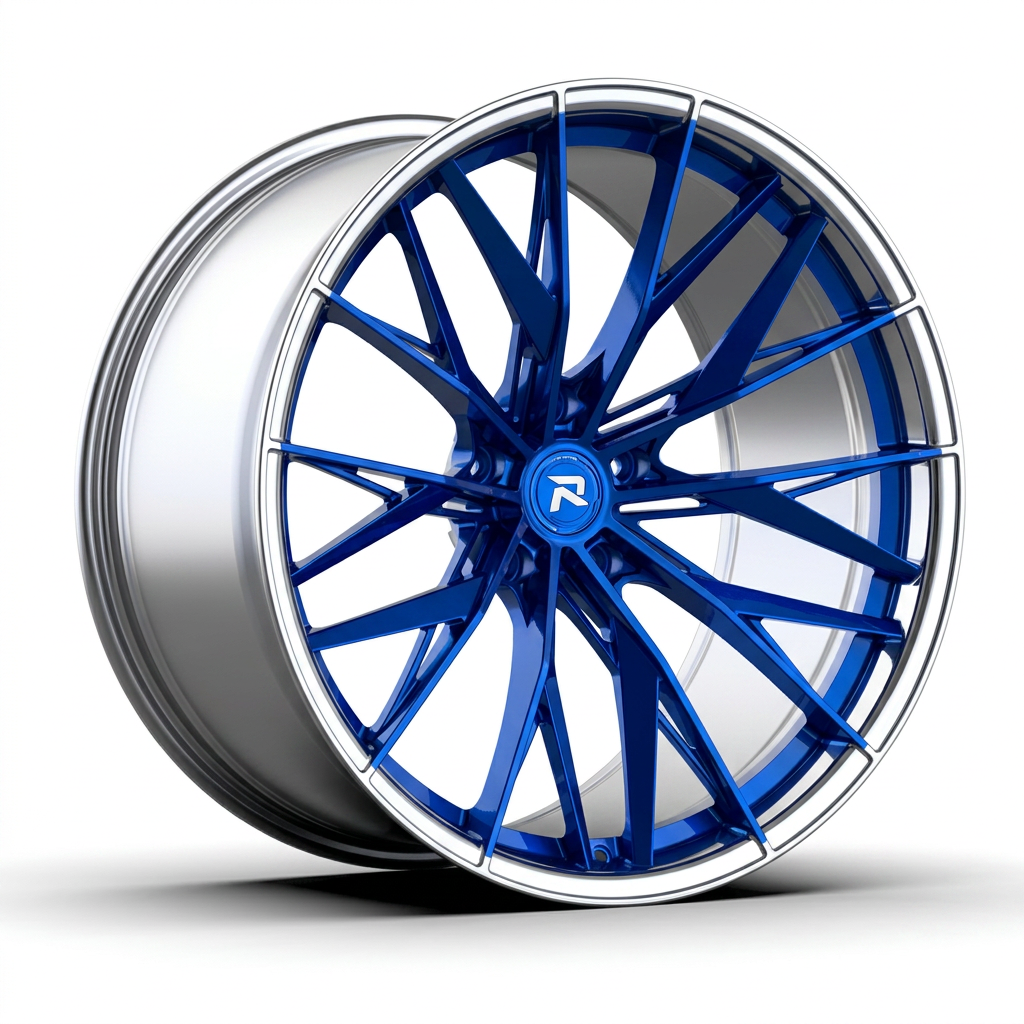 RZR CXXXVI forged wheel — Candy Blue / Polished Lip