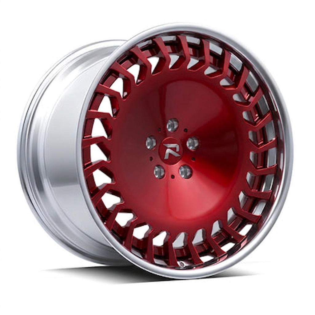 RZR CX forged wheel — Candy Red / Polished Lip