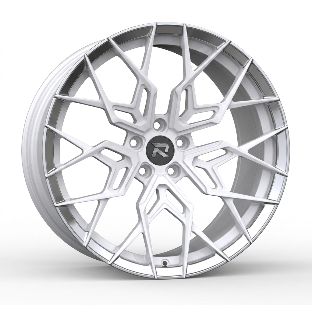 RZR CLXXI forged wheel — Gloss White / Polished Lip