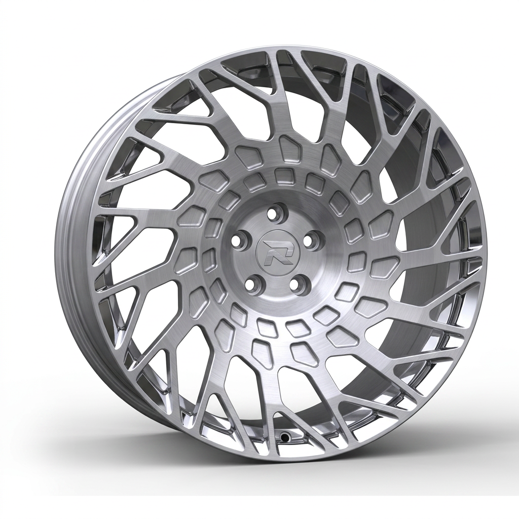 RZR CXLVII forged wheel — Brushed Silver / Polished Lip