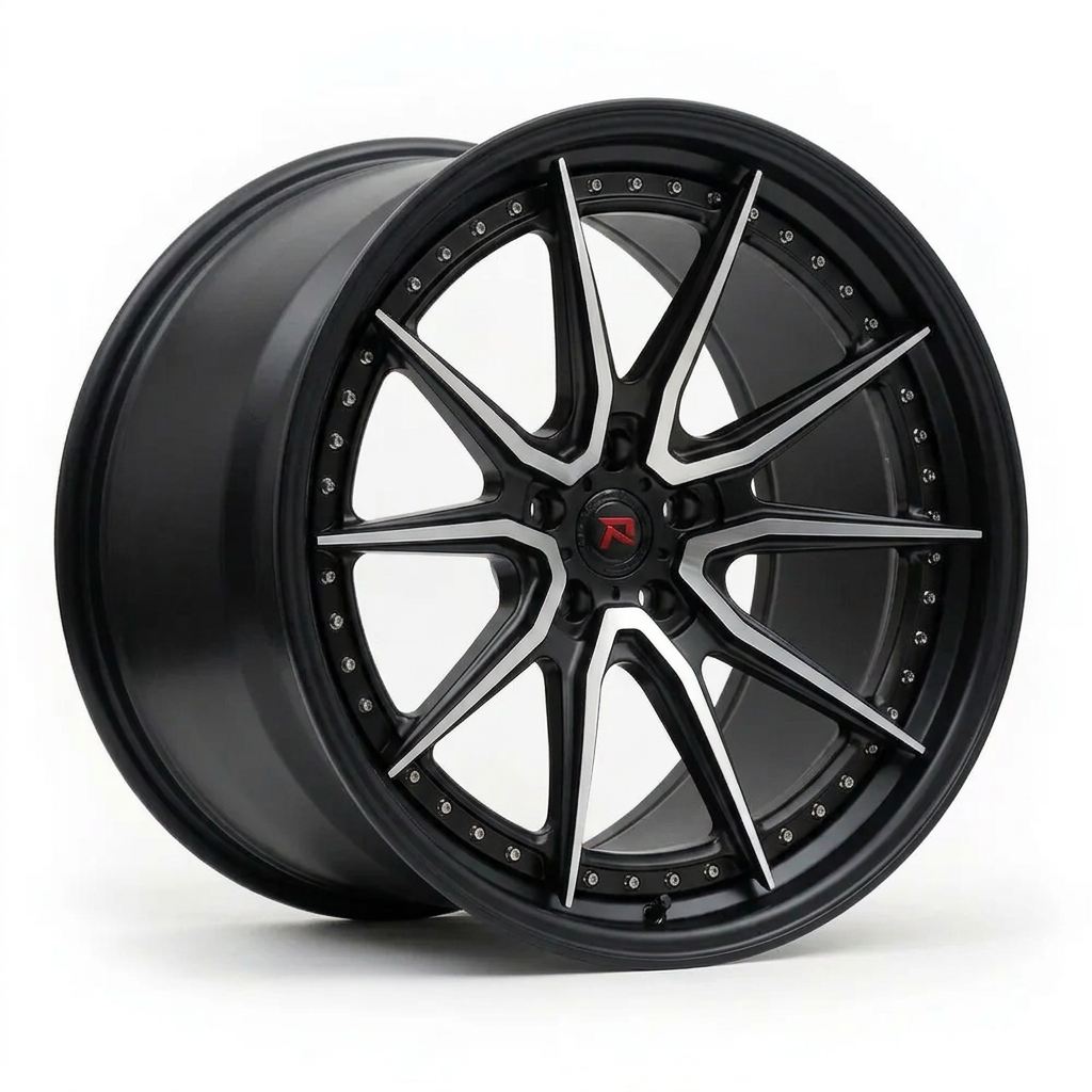 RZR XXIX forged wheel — Matte Black / Milled Edges