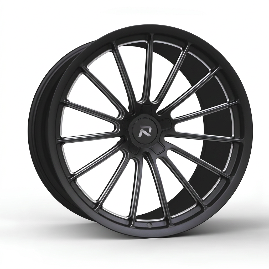 RZR CXCIV forged wheel — Matte Black / Milled Edges