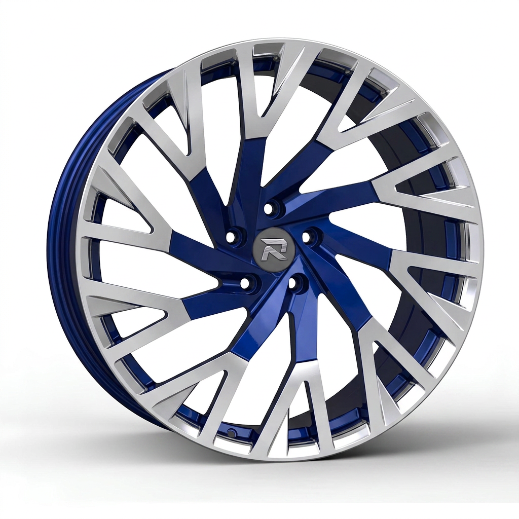 RZR CCV forged wheel — Candy Blue / Polished Lip