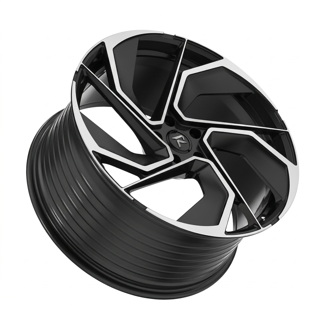 RZR LXXXI forged wheel — Matte Black / Milled Edges