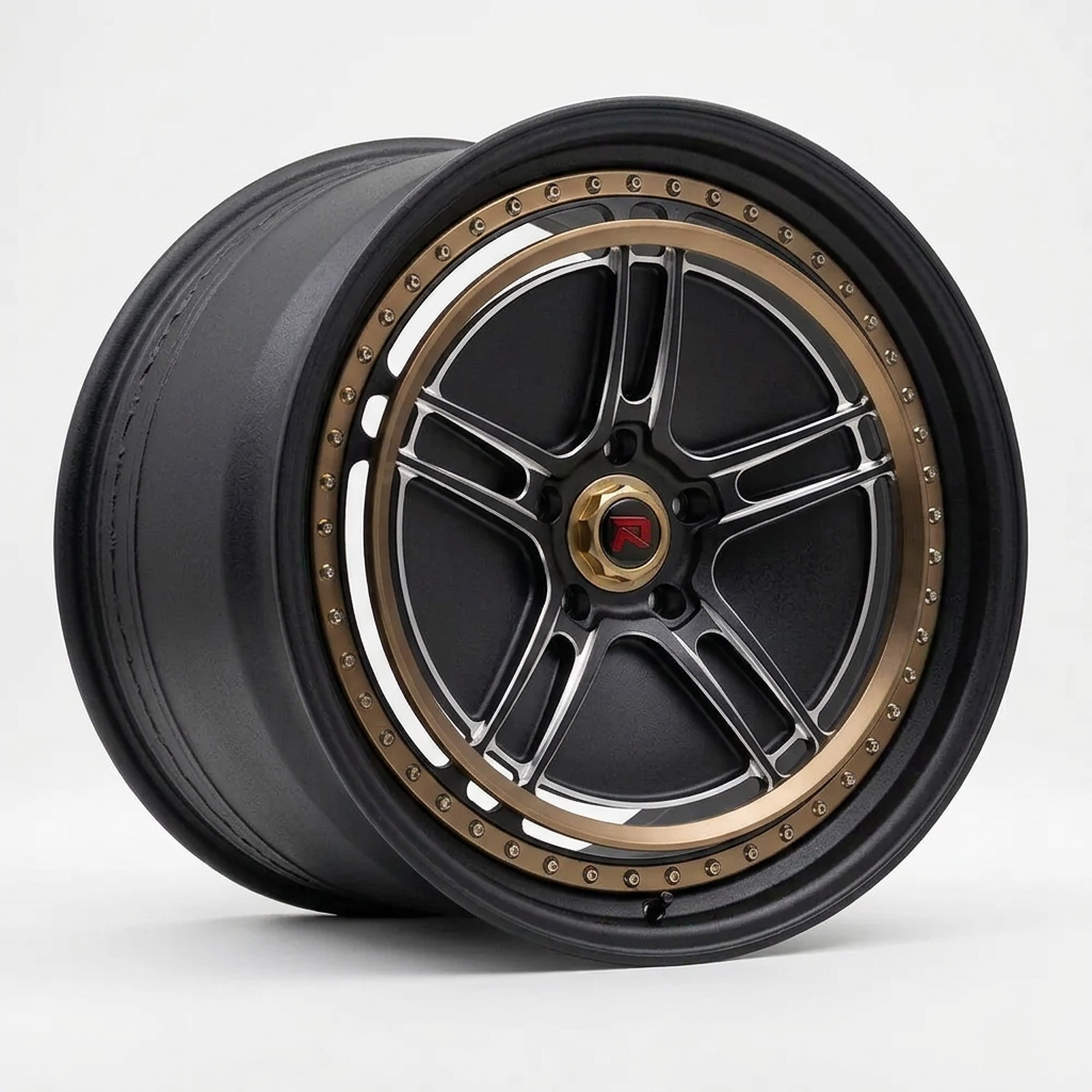 RZR XL forged wheel — Matte Black / Milled Edges