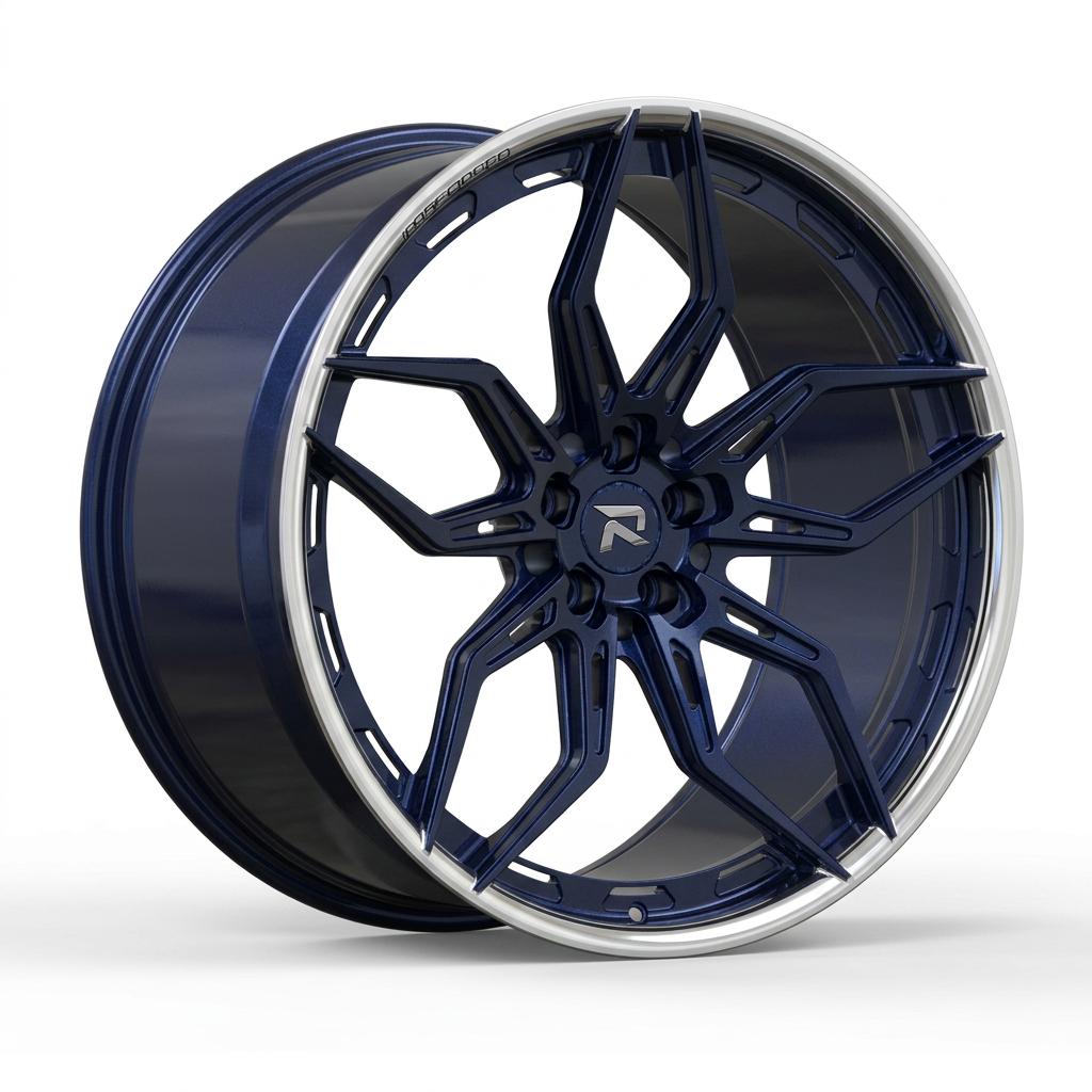 RZR CL forged wheel — Midnight Blue Pearl / Polished Lip