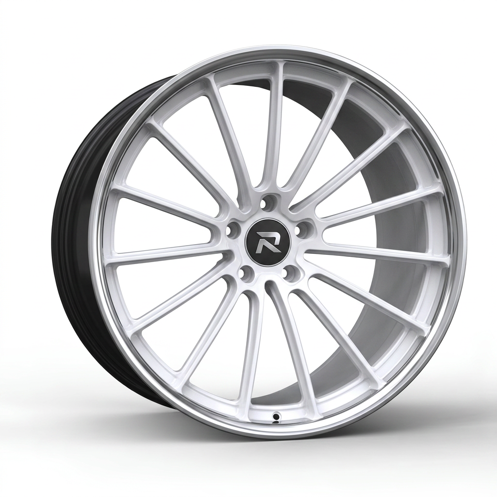 RZR CXCIV forged wheel — Gloss White / Polished Lip
