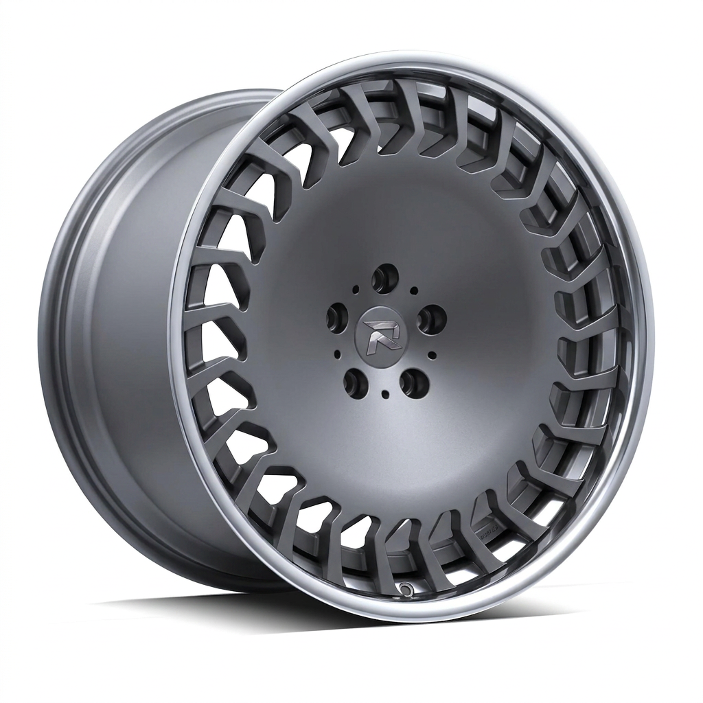 RZR CX forged wheel — Frozen Grey Matte / Polished Lip