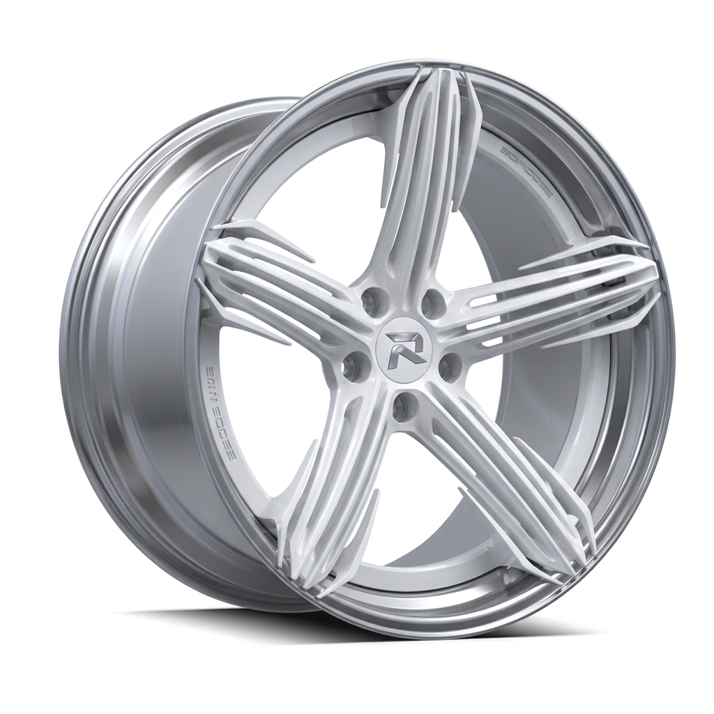 RZR CIV forged wheel — Gloss White / Polished Lip