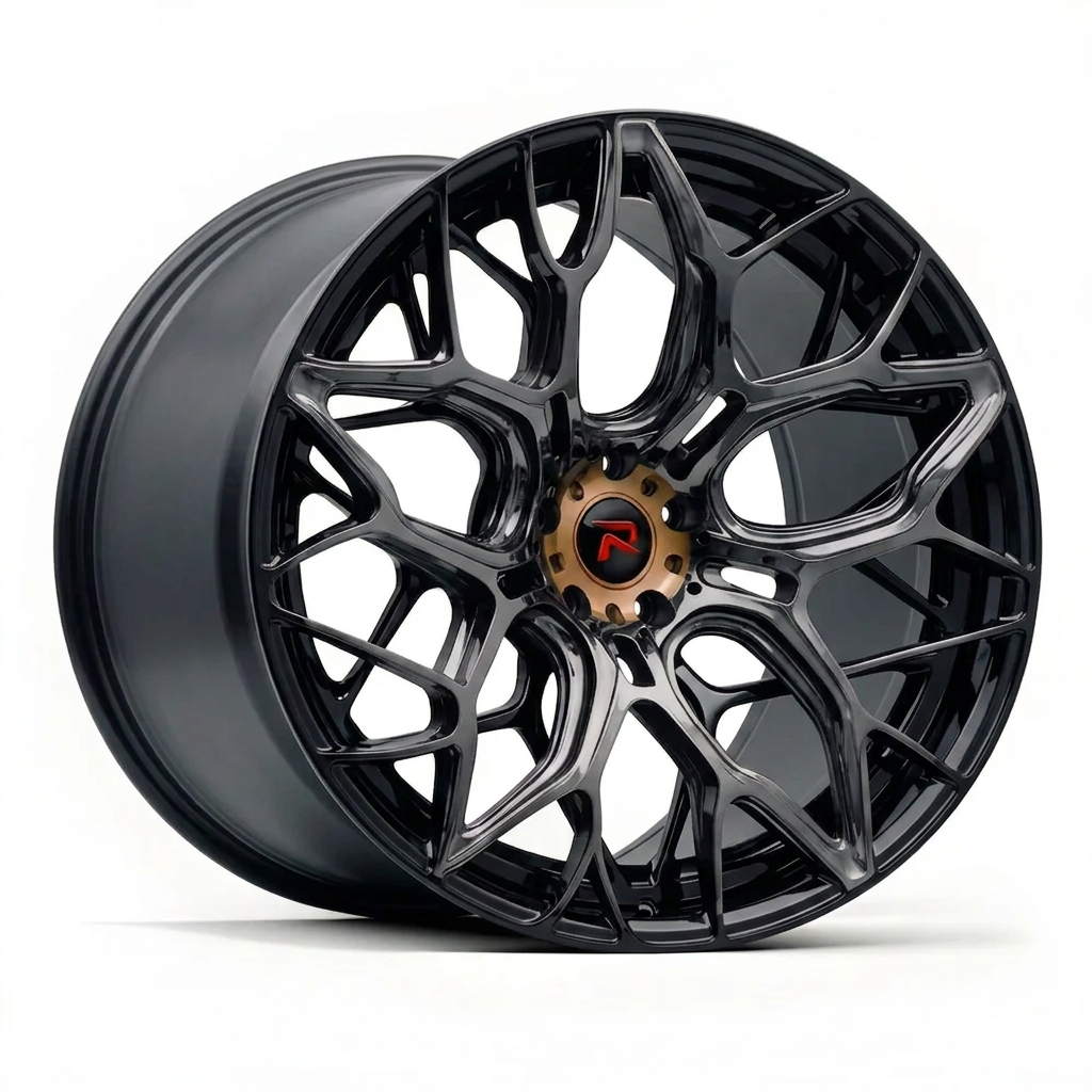 RZR XLIII forged wheel — Smoked Chrome / Gloss Black