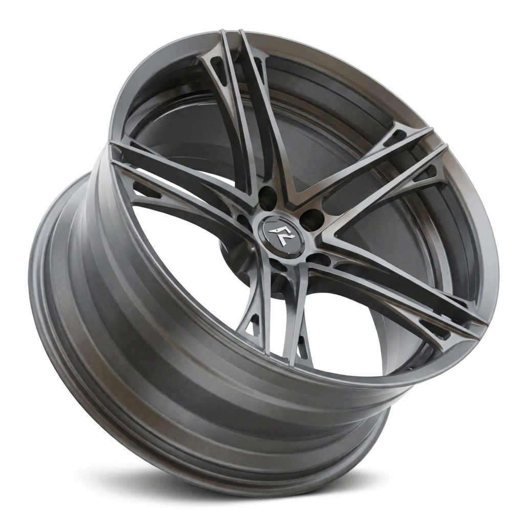 RZR V forged wheel — Gloss Gunmetal / Diamond-Cut Face