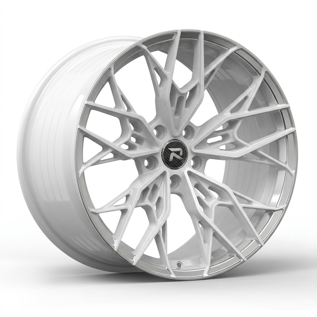 RZR CXXXVII forged wheel — Gloss White / Polished Lip