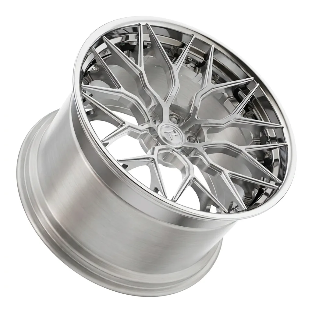RZR I forged wheel — Brushed Aluminium / Polished Lip