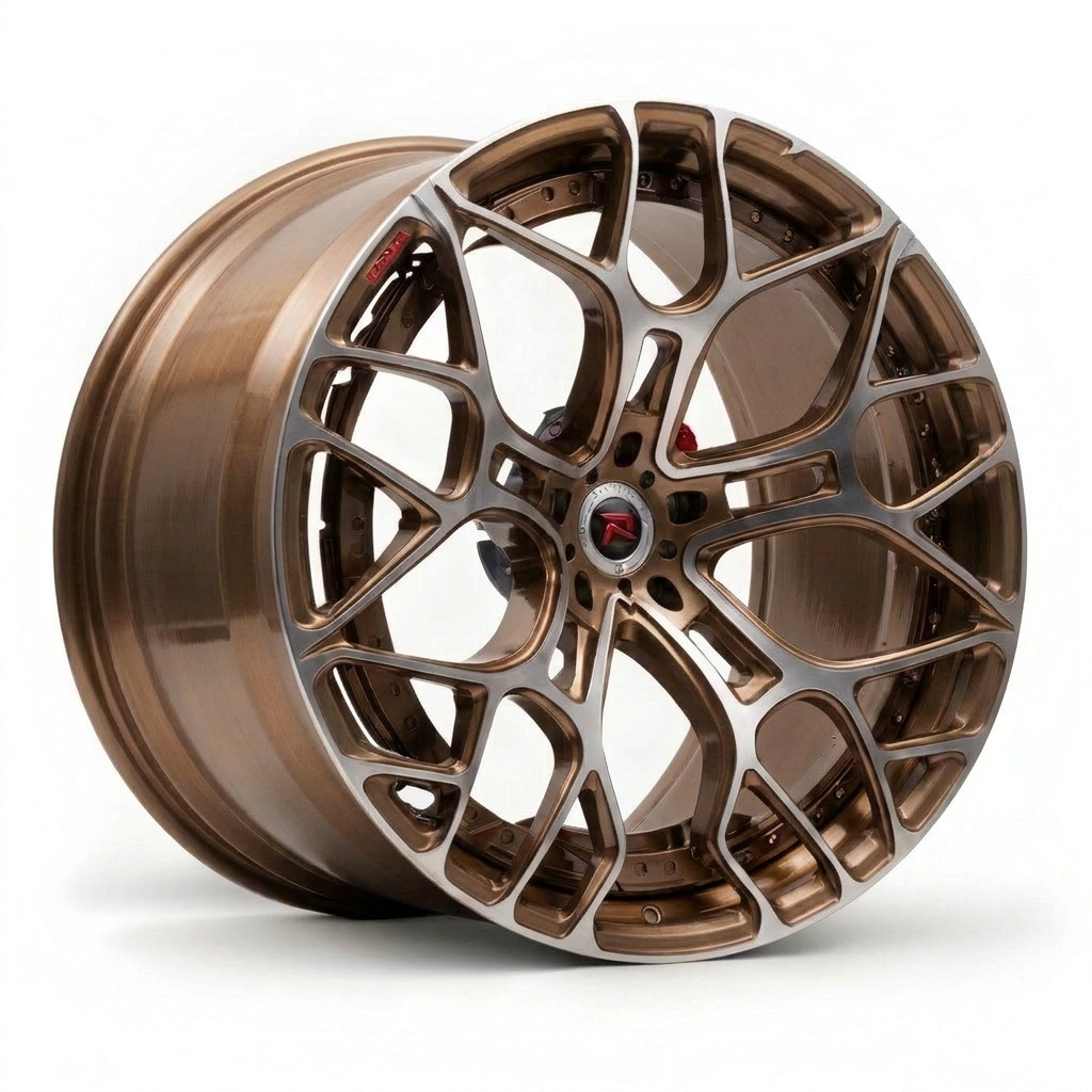 RZR XII forged wheel — Brushed Bronze / Machined Face